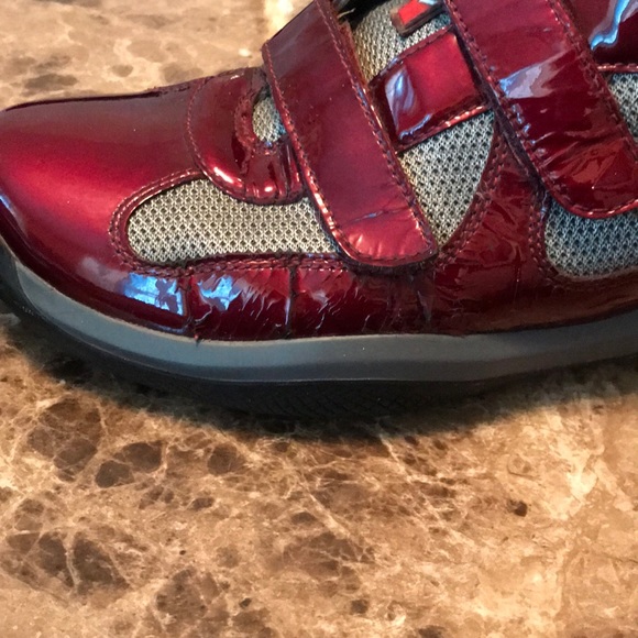 Burgundy Original Prada’s Size 8 - Picture 6 of 8